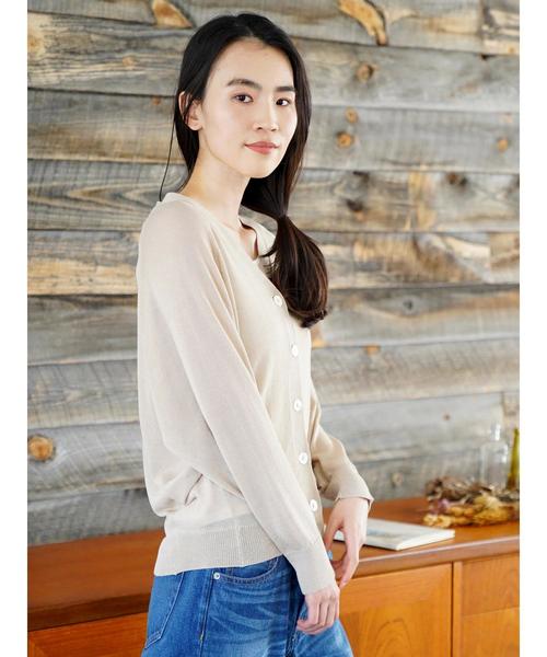 AMERICAN HOLIC（アメリカンホリック）の「抜け衿ドルマンVネックカーディガン（カーディガン/ボレロ・レディース・ブラック/ベージュ/グリーン/アイボリー/グレー系その他・M/L）」の22枚目の写真