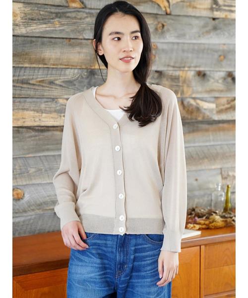 AMERICAN HOLIC（アメリカンホリック）の「抜け衿ドルマンVネックカーディガン（カーディガン/ボレロ・レディース・ブラック/ベージュ/グリーン/アイボリー/グレー系その他・M/L）」の17枚目の写真