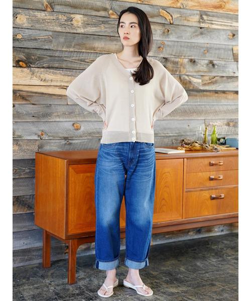 AMERICAN HOLIC（アメリカンホリック）の「抜け衿ドルマンVネックカーディガン（カーディガン/ボレロ・レディース・ブラック/ベージュ/グリーン/アイボリー/グレー系その他・M/L）」の19枚目の写真