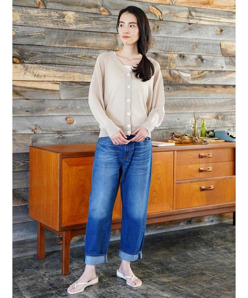 AMERICAN HOLIC（アメリカンホリック）の「抜け衿ドルマンVネックカーディガン（カーディガン/ボレロ・レディース・ブラック/ベージュ/グリーン/アイボリー/グレー系その他・M/L）」の8枚目の写真