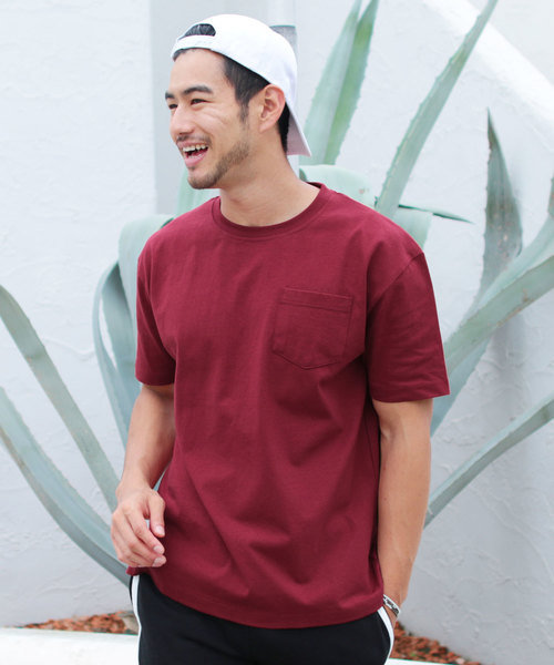 LIL VENDARS(リルヴェンダース)の「USAコットン ビッグシルエット Tシャツ 半袖 カットソー ポケットT(Tシャツ/カットソー・メンズ・ホワイト/ブラック/ネイビー/グレー/オリーブ/グリーン/ラベンダー/ベージュ系その他/ワイン/チャコール・M/L/XL)」の10枚目の写真