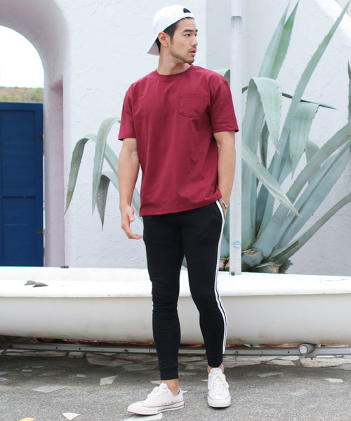 LIL VENDARS(リルヴェンダース)の「USAコットン ビッグシルエット Tシャツ 半袖 カットソー ポケットT(Tシャツ/カットソー・メンズ・ホワイト/ブラック/ネイビー/グレー/オリーブ/グリーン/ラベンダー/ベージュ系その他/ワイン/チャコール・M/L/XL)」の12枚目の写真