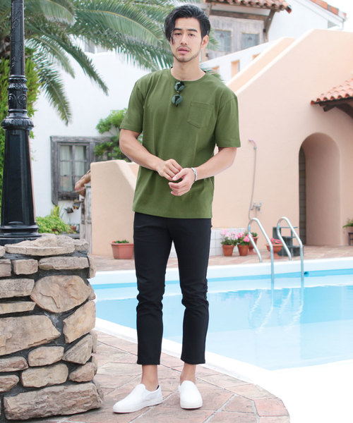 LIL VENDARS(リルヴェンダース)の「USAコットン ビッグシルエット Tシャツ 半袖 カットソー ポケットT(Tシャツ/カットソー・メンズ・ホワイト/ブラック/ネイビー/グレー/オリーブ/グリーン/ラベンダー/ベージュ系その他/ワイン/チャコール・M/L/XL)」の13枚目の写真