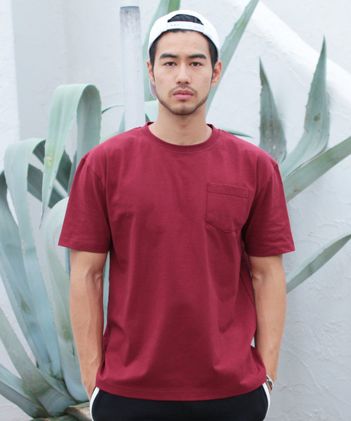LIL VENDARS(リルヴェンダース)の「USAコットン ビッグシルエット Tシャツ 半袖 カットソー ポケットT(Tシャツ/カットソー・メンズ・ホワイト/ブラック/ネイビー/グレー/オリーブ/グリーン/ラベンダー/ベージュ系その他/ワイン/チャコール・M/L/XL)」の20枚目の写真
