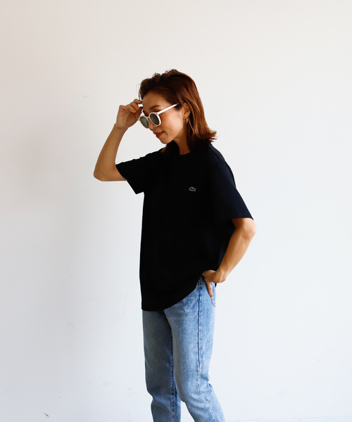 LACOSTE(ラコステ)の「【Holiday】LACOSTE コットンロゴTシャツ(Tシャツ/カットソー・レディース・ホワイト/ブラック・MEDIUM/LARGE/SMALL)」の13枚目の写真