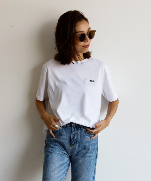 LACOSTE(ラコステ)の「【Holiday】LACOSTE コットンロゴTシャツ(Tシャツ/カットソー・レディース・ホワイト/ブラック・MEDIUM/LARGE/SMALL)」の18枚目の写真