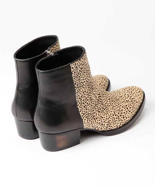 Ray BEAMS（レイビームス）の「Mollini / バイカラー ショート ブーツ（ブーツ・レディース・ブラック/ベージュ・39/37/36/38）」の4枚目の写真