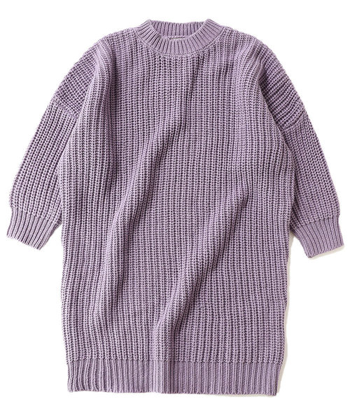 devirock(デビロック)の「畦編みニット長袖ワンピース(ワンピース・キッズ・アイボリー/スミクロ/ラベンダー/パープル系その他/ワイン/モカ/ベージュ/イエロー系その他・100cm/110cm/120cm/130cm/140cm/150cm/160cm)」の17枚目の写真