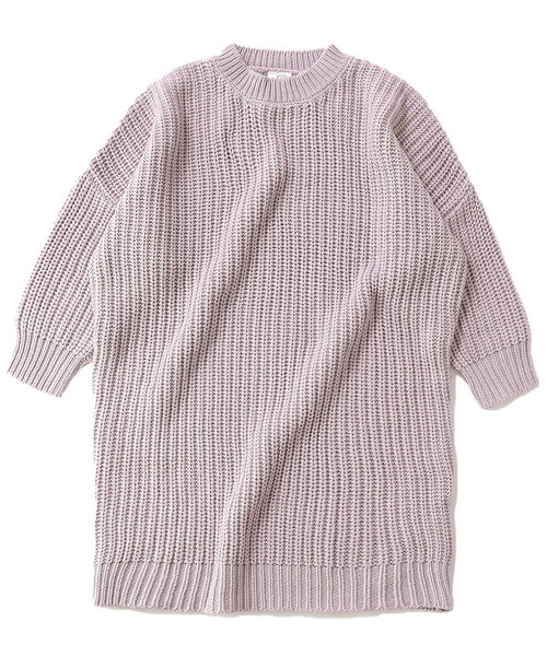 devirock(デビロック)の「畦編みニット長袖ワンピース(ワンピース・キッズ・アイボリー/スミクロ/ラベンダー/パープル系その他/ワイン/モカ/ベージュ/イエロー系その他・100cm/110cm/120cm/130cm/140cm/150cm/160cm)」の16枚目の写真