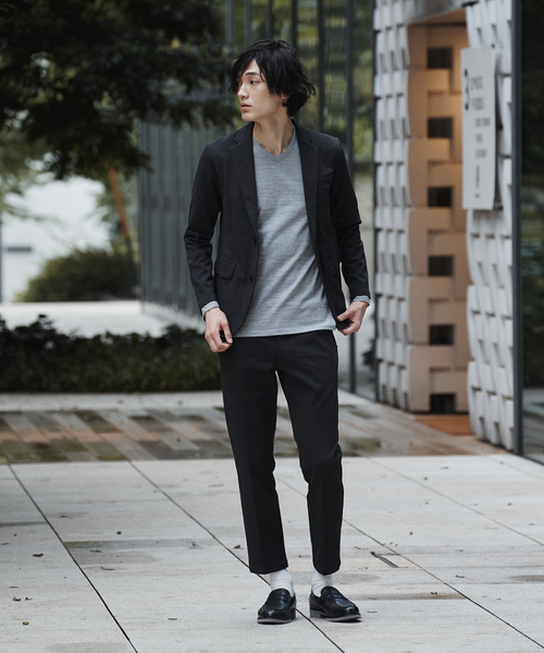 ABAHOUSE GRAY(アバハウスグレイ)の「【展開店舗限定/セットアップ対応】ポンチジャケット(テーラードジャケット・メンズ・グレー/ネイビー・46/48/50)」の9枚目の写真