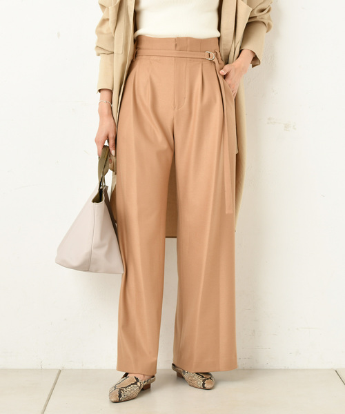 DouDou（ドゥドゥ）の「コスミカルウォームワイドパンツ（その他パンツ・レディース・ベージュ/キナリ/サックスブルー・36/38）」の15枚目の写真