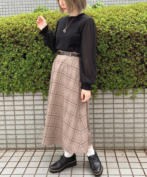 apres jour mignon(アプレジュールミニョン)の「袖チュールプリーツニット【ZOZOTOWN限定アイテム】(ニット/セーター・レディース・ブラック/アイボリー/ラベンダー・フリー)」の22枚目の写真