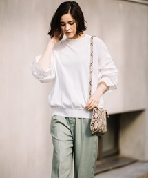 Munich | ストレッチニットシャーリングスリーブプルオーバー(ニット/セーター)