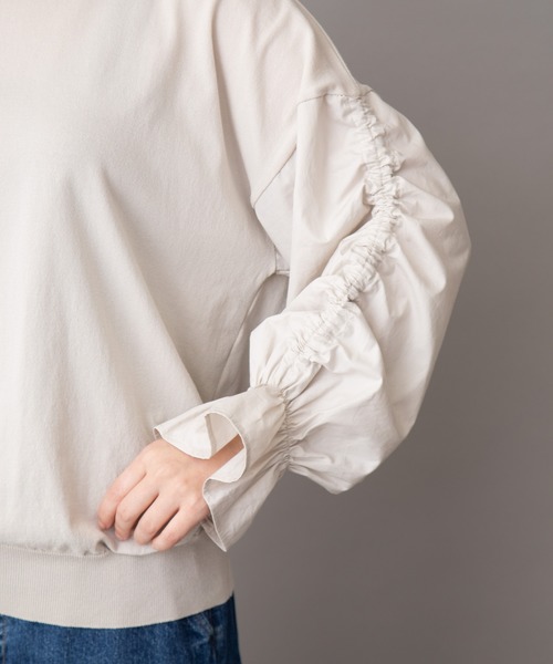 Munich（ミューニック）の「ストレッチニットシャーリングスリーブプルオーバー（ニット/セーター・レディース・ブラック/グレイッシュベージュ/ホワイト/ペールイエロー・FREE）」の21枚目の写真