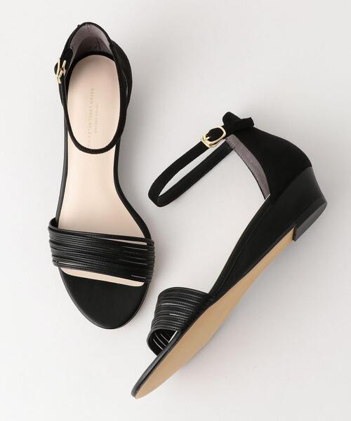 green label relaxing（グリーンレーベルリラクシング）の「◆FFC ストリング ウェッジサンダル (3cmヒール)（サンダル・レディース・グレー/ゴールド/オレンジ/その他1/ブラック・24cm/24.5cm/25cm/23cm/25.5cm/22cm/22.5cm/23.5cm）」の2枚目の写真