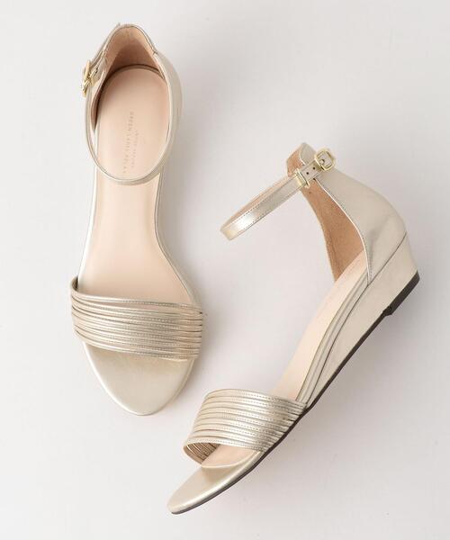 green label relaxing（グリーンレーベルリラクシング）の「◆FFC ストリング ウェッジサンダル (3cmヒール)（サンダル・レディース・グレー/ゴールド/オレンジ/その他1/ブラック・24cm/24.5cm/25cm/23cm/25.5cm/22cm/22.5cm/23.5cm）」の8枚目の写真