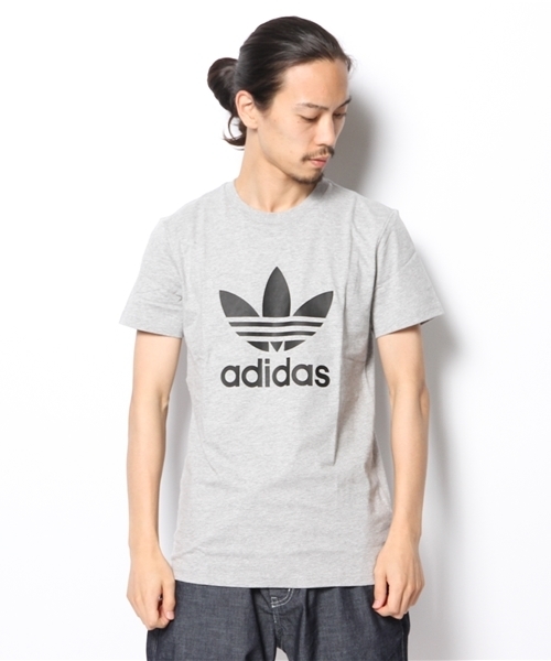 adidas Originals（アディダスオリジナルス）の「アディダス オリジナルス トレフォイル Tシャツ ADI TREFOIL TEE（Tシャツ/カットソー・メンズ・グレー・SMALL/MEDIUM/X-LARGE/LARGE）」の2枚目の写真