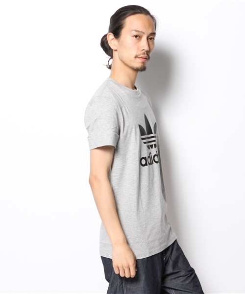 adidas Originals（アディダスオリジナルス）の「アディダス オリジナルス トレフォイル Tシャツ ADI TREFOIL TEE（Tシャツ/カットソー・メンズ・グレー・SMALL/MEDIUM/X-LARGE/LARGE）」の3枚目の写真
