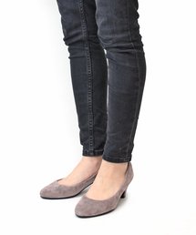 Liberty Doll /ストレスフリー ストレッチパンプス 5.5cmチャンキーヒール マシュマロクッション 美脚ポインテッドトゥ(1111)