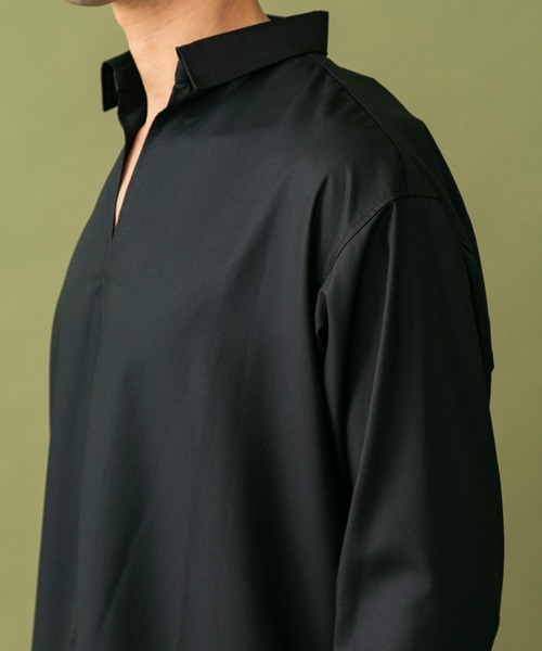 UNITED TOKYO（ユナイテッドトウキョウ）の「スキッパーシャツ/ビックシルエット（シャツ/ブラウス・メンズ・ミント/オフホワイト/ブラック/ライトグレー・1/2/3）」の17枚目の写真