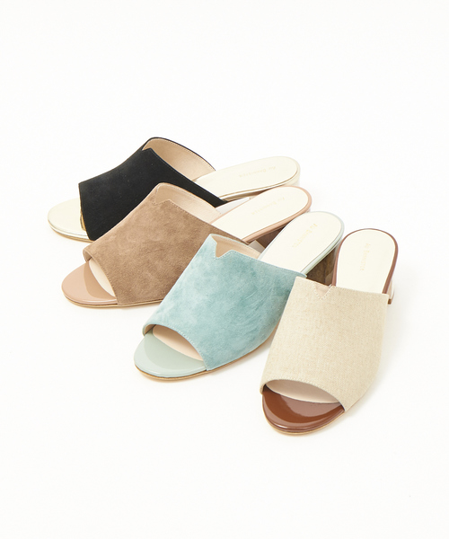 Au BANNISTER（オゥバニスター）の「マーブルヒール ミュール（サンダル・レディース・ブラック/ベージュ/グリーン/グレイッシュベージュ・38/39/35/36/37）」の16枚目の写真