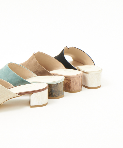 Au BANNISTER（オゥバニスター）の「マーブルヒール ミュール（サンダル・レディース・ブラック/ベージュ/グリーン/グレイッシュベージュ・38/39/35/36/37）」の15枚目の写真