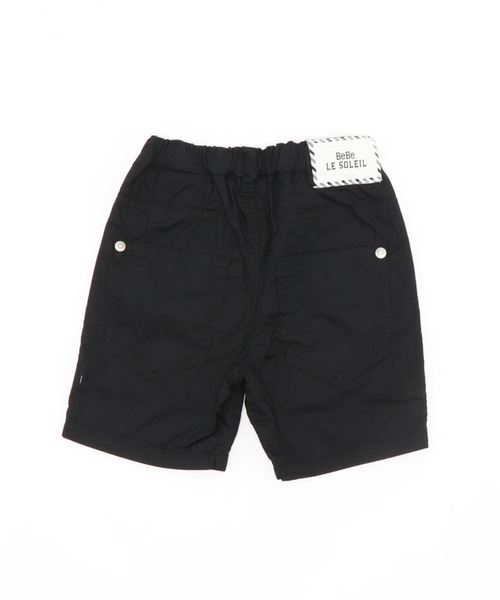 BeBe(ベベ)の「BeBe/ダンプ ウエスト ゴム 膝上 パンツ 男の子 BEBE bebe キッズ ジュニア 子供 こども 子ども 通園 通学 コットン ホワイト ブラック 90㎝ 100㎝ 110㎝ 120㎝ 130㎝ 140㎝ 150㎝(その他パンツ・キッズ・ホワイト/ブラック・100/90/110/120/150/130/140)」の3枚目の写真