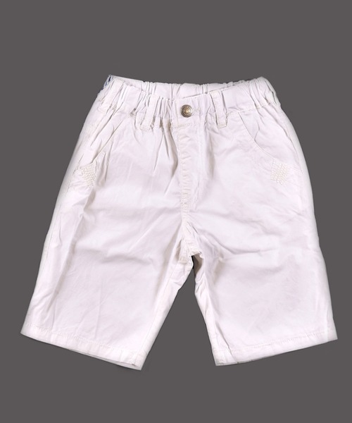 BeBe(ベベ)の「BeBe/ダンプ ウエスト ゴム 膝上 パンツ 男の子 BEBE bebe キッズ ジュニア 子供 こども 子ども 通園 通学 コットン ホワイト ブラック 90㎝ 100㎝ 110㎝ 120㎝ 130㎝ 140㎝ 150㎝(その他パンツ・キッズ・ホワイト/ブラック・100/90/110/120/150/130/140)」の7枚目の写真