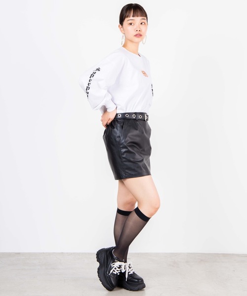 WEGO（ウィゴー）の「WEGO/エンジェルモチーフロンT（Tシャツ/カットソー・レディース・ホワイト/ブラック・FREE）」の4枚目の写真