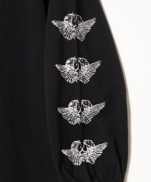 WEGO（ウィゴー）の「WEGO/エンジェルモチーフロンT（Tシャツ/カットソー・レディース・ホワイト/ブラック・FREE）」の17枚目の写真