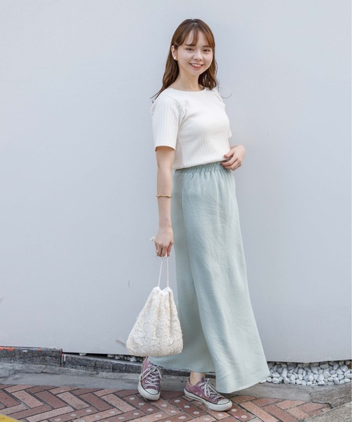 flower(フラワー)の「フューリーリボントップ(Tシャツ/カットソー・レディース・ホワイト/ベージュ/ラベンダー・FREE)」の5枚目の写真