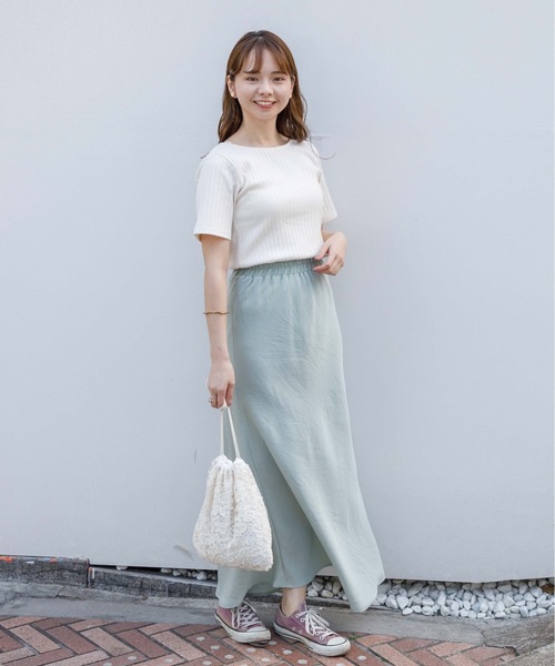 flower(フラワー)の「フューリーリボントップ(Tシャツ/カットソー・レディース・ホワイト/ベージュ/ラベンダー・FREE)」の6枚目の写真