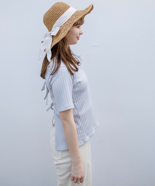 flower(フラワー)の「フューリーリボントップ(Tシャツ/カットソー・レディース・ホワイト/ベージュ/ラベンダー・FREE)」の14枚目の写真