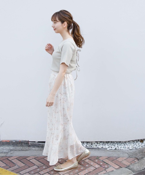 flower(フラワー)の「フューリーリボントップ(Tシャツ/カットソー・レディース・ホワイト/ベージュ/ラベンダー・FREE)」の16枚目の写真