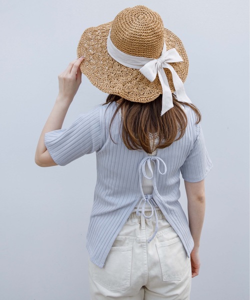 flower(フラワー)の「フューリーリボントップ(Tシャツ/カットソー・レディース・ホワイト/ベージュ/ラベンダー・FREE)」の15枚目の写真