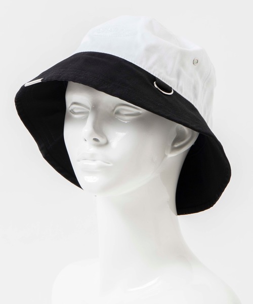 WEGO（ウィゴー）の「WEGO/メタルパーツバケットハット（ハット・レディース・ホワイト/ブラック・FREE）」の6枚目の写真