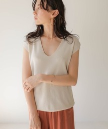 【WEB限定】フレンチスリーブシンプルニット