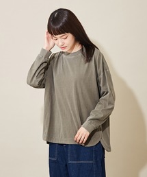 CUBE SUGAR（キューブシュガー）の「WEB限定 天竺 ピグメント バイオ サイドボタン プルオーバー（Tシャツ/カットソー・レディース）」