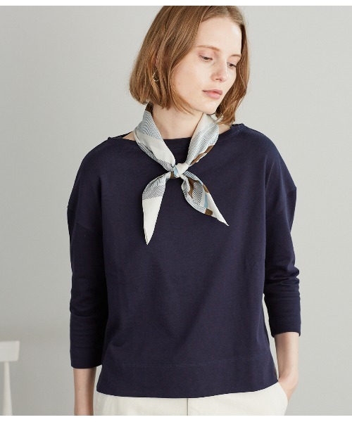 SIPULI（シプリ）の「Mantero / コットンシルク ビックチェックプリントスカーフ（ストール/ショール・レディース・ホワイト/アイボリー・フリー）」の3枚目の写真