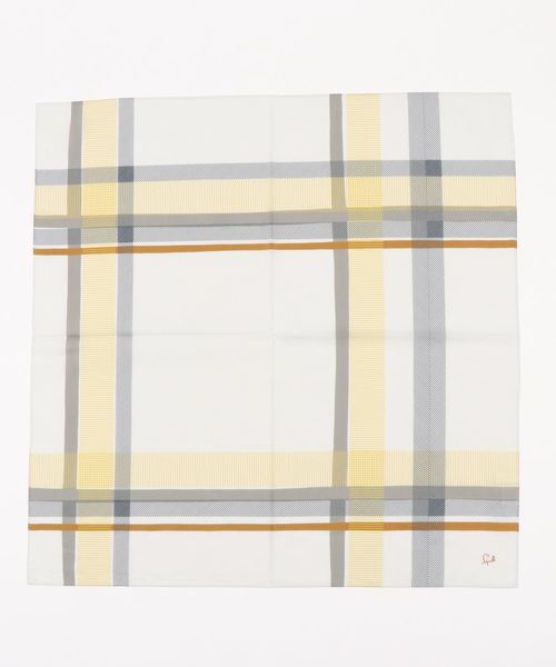 SIPULI（シプリ）の「Mantero / コットンシルク ビックチェックプリントスカーフ（ストール/ショール・レディース・ホワイト/アイボリー・フリー）」の9枚目の写真