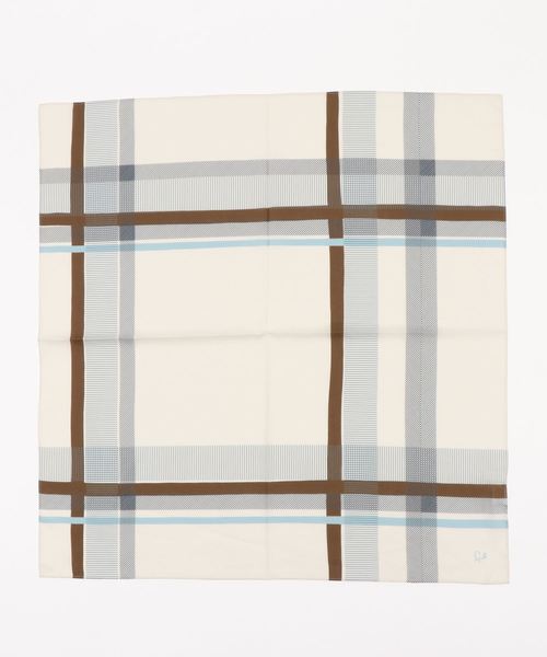 SIPULI（シプリ）の「Mantero / コットンシルク ビックチェックプリントスカーフ（ストール/ショール・レディース・ホワイト/アイボリー・フリー）」の7枚目の写真