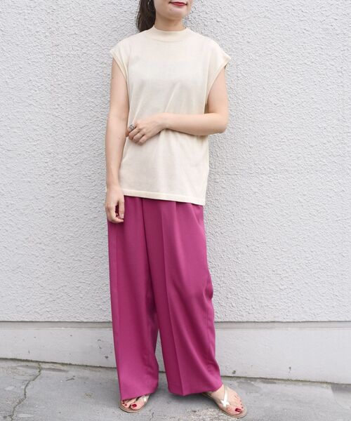 SHIPS（シップス）の「セミワイドパンツ（その他パンツ・レディース・ピンク系その他/グリーン/ブラック/ベージュ系その他・38/36/34/40）」の9枚目の写真