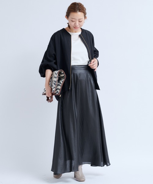 DouDou（ドゥドゥ）の「シアーブルゾン（ブルゾン・レディース・ブラック/ピンク/ベージュ・FREE）」の4枚目の写真