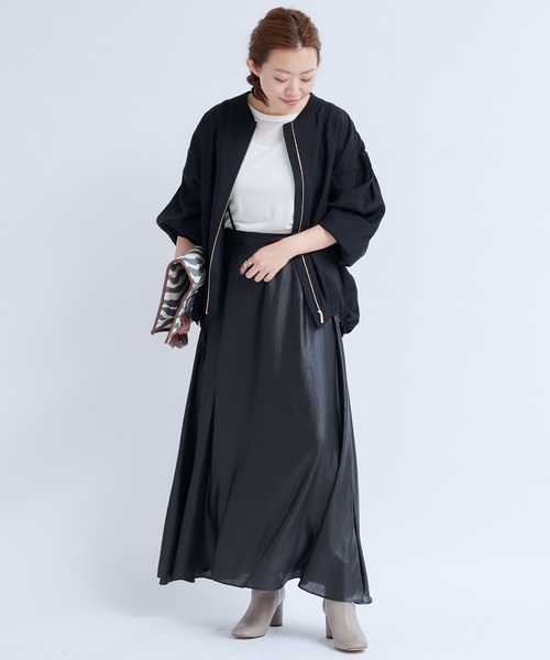 DouDou（ドゥドゥ）の「シアーブルゾン（ブルゾン・レディース・ブラック/ピンク/ベージュ・FREE）」の7枚目の写真