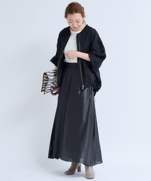 DouDou（ドゥドゥ）の「シアーブルゾン（ブルゾン・レディース・ブラック/ピンク/ベージュ・FREE）」の9枚目の写真