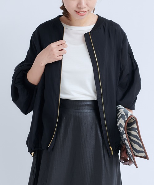 DouDou（ドゥドゥ）の「シアーブルゾン（ブルゾン・レディース・ブラック/ピンク/ベージュ・FREE）」の10枚目の写真