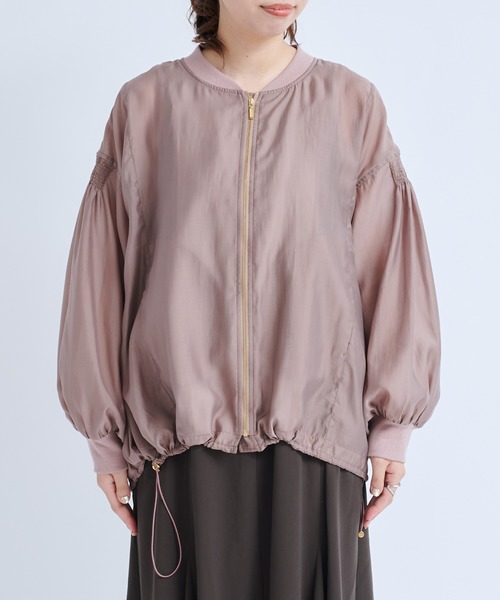 DouDou（ドゥドゥ）の「シアーブルゾン（ブルゾン・レディース・ブラック/ピンク/ベージュ・FREE）」の21枚目の写真