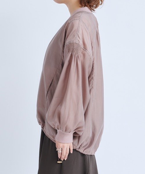 DouDou（ドゥドゥ）の「シアーブルゾン（ブルゾン・レディース・ブラック/ピンク/ベージュ・FREE）」の22枚目の写真