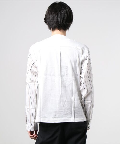 THEE】ストライプロングスリーブティーシャツ/CT-CS-01（Tシャツ
