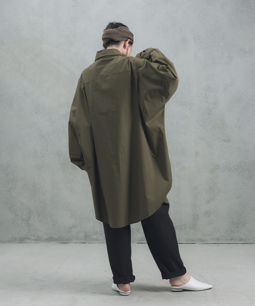 manana suerte（マニャーナスエルテ）の「オーバールーズシャツチュニック（シャツ/ブラウス・レディース・ブラック/カーキ・FREE）」の18枚目の写真